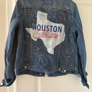 Houston Texans Custom Painted Denim Jacket